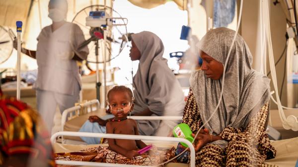 Ernährungszentrum von Ärzte ohne Grenzen in Kofar Sauri, Katsina/Nigeria