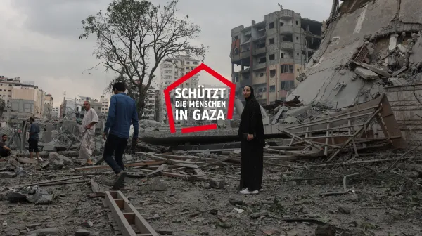 Schützt die Menschen in Gaza - Karussell Hero Bild