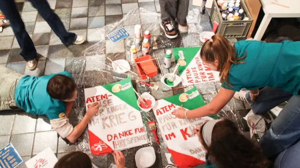 Seifenblasen Flash Mob